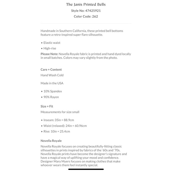 HP/ FREE PEOPLE “THE Janis Printed Bells” Wow No OFFERS - Picture 6 of 6